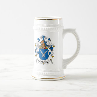 Schreiber Familienwappen Bierglas