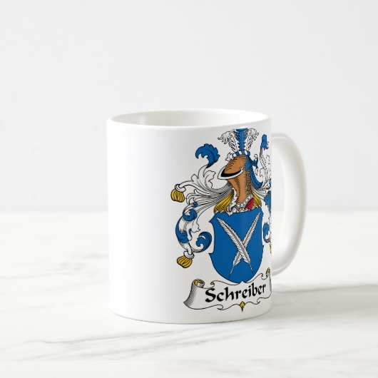 Schreiber Familienwappen Kaffeetasse (VorderseiteRechts)