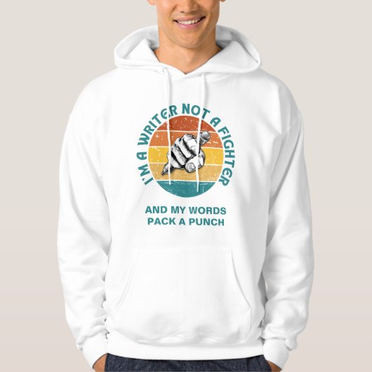 SCHREIBER KEINEN FIGHTER-Autor NaNoWriMo Hoodie (Vorderseite)