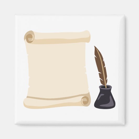 Schreibfeder & Tinte Magnet (Vorne)