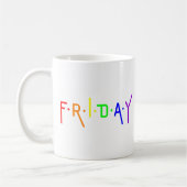 Schreibfreitag in Regenbogenfarben Kaffeetasse (Links)
