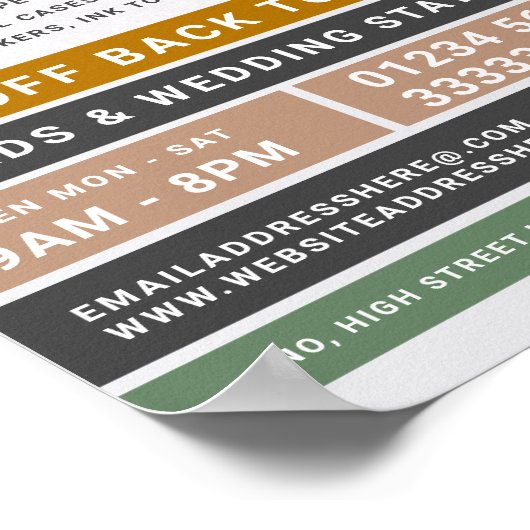 Schreibgeräte, Schreibwaren und Büroartikel, Stati Poster (Ecke)