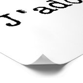 Schreibgeschriebene J'adore Poster (Ecke)