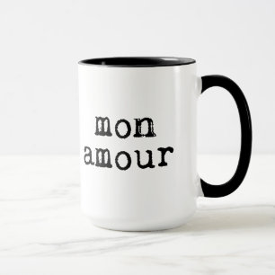 Schreibgeschriebener Mon Amour Tasse