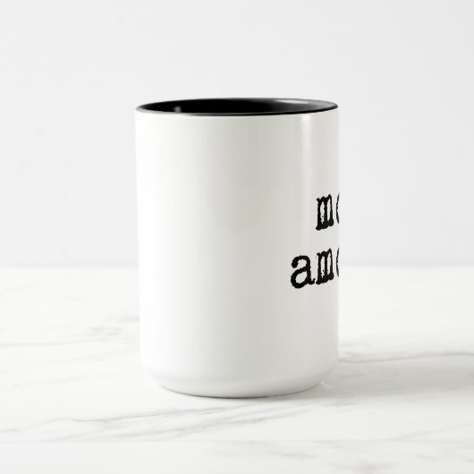 Schreibgeschriebener Mon Amour Tasse (Zentrum)