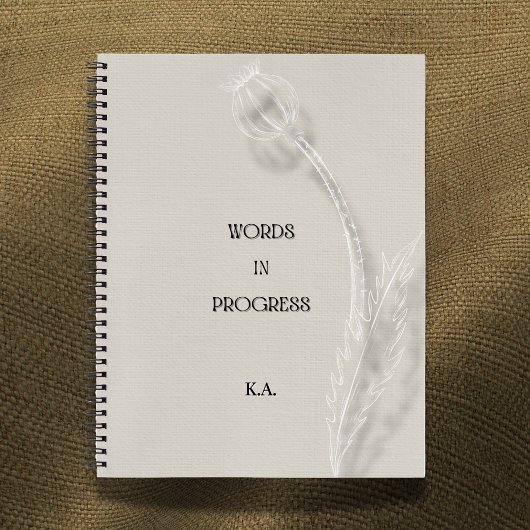Schreibheft 'Words in Progress' Minimalistisches S Notizblock