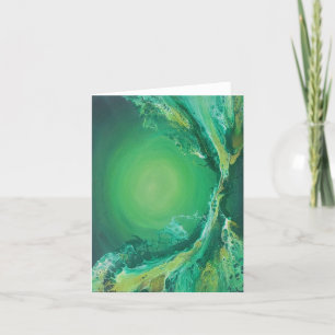 Schreibkarte mit handgemaltetem Druck Dankeskarte