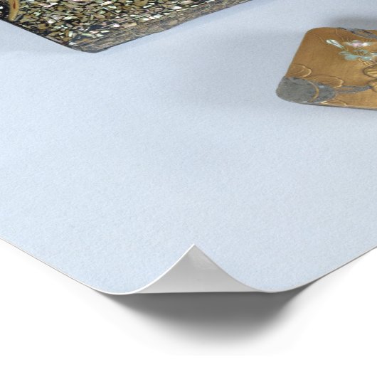 Schreibkoffer mit Hähnchen Poster (Ecke)