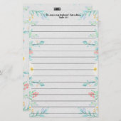 Schreibkunst Briefpapier (Vorne/Hinten)