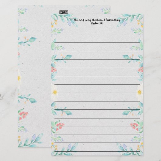 Schreibkunst Briefpapier (Vorne/Hinten)