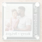 Schreibmaschine - 1 Foto - Merry & Bright Black Glasuntersetzer (Rückseite)