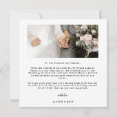 Schreibmaschine 2 Foto Frohe Verheiratete Hochzeit Dankeskarte (Rückseite)