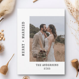 Schreibmaschine 2 Foto Frohe Verheiratete Hochzeit Dankeskarte