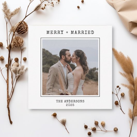 Schreibmaschine 2 Foto Frohe Verheiratete Hochzeit Dankeskarte