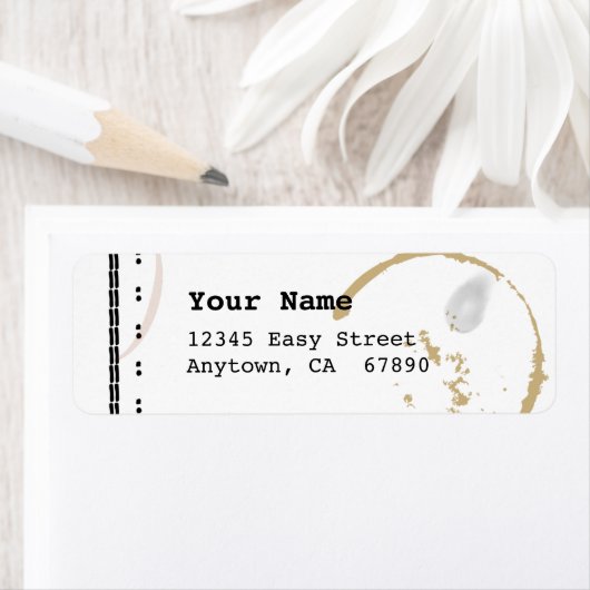 Schreibmaschine Art Coffestain Custom Labels (Insitu)