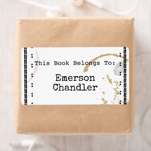 Schreibmaschine Art Coffestain Editable Buchzeiche (Insitu)