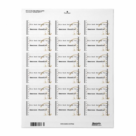 Schreibmaschine Art Coffestain Editable Buchzeiche Adressaufkleber (Vorne)