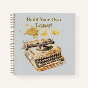 Schreibmaschine des Autors "Bauen Sie Ihr eigenes  Notizblock