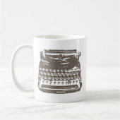 Schreibmaschine - Diamantplatte Kaffeetasse (Links)