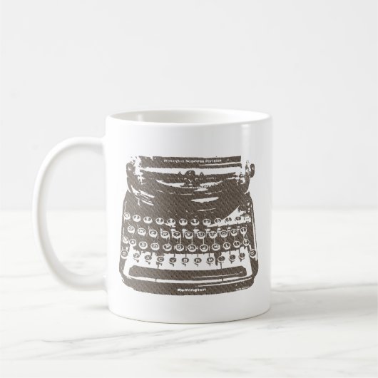 Schreibmaschine - Diamantplatte Kaffeetasse (Links)