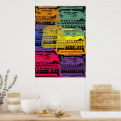Schreibmaschine - dunkel poster (Küche)