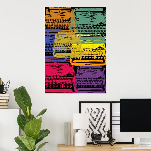 Schreibmaschine - dunkel poster (Heimbüro)