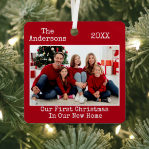 Schreibmaschine Erste Weihnachtsfeier Neues Zuhaus Ornament Aus Metall