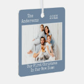 Schreibmaschine Erste Weihnachtsfeier New Zuhause Ornament Aus Metall (Vorderseite Rechts)