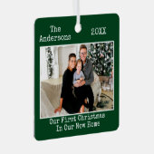 Schreibmaschine Erstweihnachtsschrift New Zuhause Ornament Aus Metall (Vorderseite Rechts)