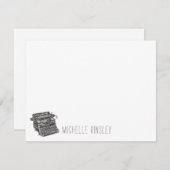 Schreibmaschine für Tastatur, Schreibmaschine Retr Mitteilungskarte (Vorne/Hinten)