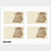 Schreibmaschine für Vintage Schreibmaschine Rechteckiger Aufkleber (Blatt)