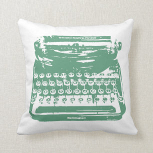 Schreibmaschine - grün kissen