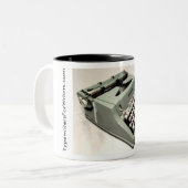 Schreibmaschine Hermess 3000 - 1970 Zweifarbige Tasse (Vorderseite Links)