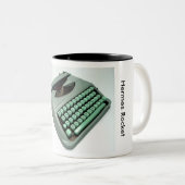 Schreibmaschine Hermess Rocket Zweifarbige Tasse (VorderseiteRechts)
