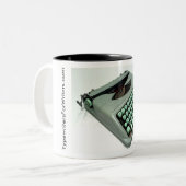 Schreibmaschine Hermess Rocket Zweifarbige Tasse (Vorderseite Links)