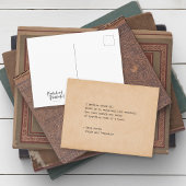 Schreibmaschine Jane Austen Reading Zitat Postkarte