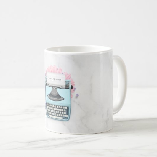 Schreibmaschine Kaffeetasse (VorderseiteRechts)