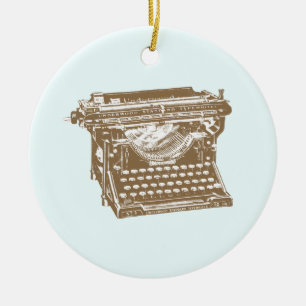 Schreibmaschine Keramik Ornament