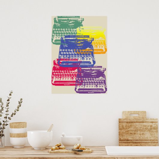 Schreibmaschine - Licht Poster (Küche)