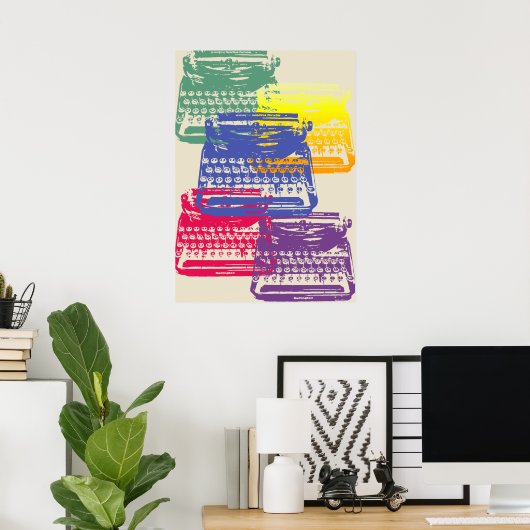 Schreibmaschine - Licht Poster (Heimbüro)