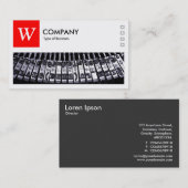 Schreibmaschine - Logo und Panel v2 - Rot Visitenkarte (Vorne/Hinten)