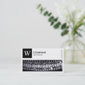 Schreibmaschine - Logo und Panel v2 - Schwarz Visitenkarte (Stehend Vorderseite)