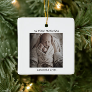 Schreibmaschine Mein erstes Weihnachten & Personal Keramikornament