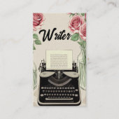 Schreibmaschine mit Rose Visitenkarte (Vorderseite)