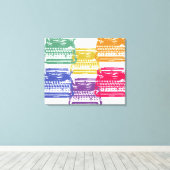 Schreibmaschine - Multicolor Leinwanddruck (Insitu (Holzboden))