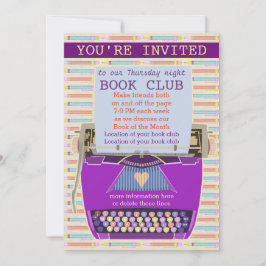 Schreibmaschine Personalisiert Book Club Reading G Einladung