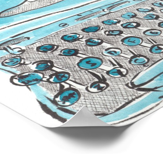Schreibmaschine Poster (Ecke)