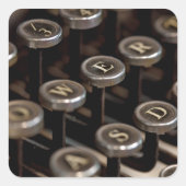 Schreibmaschine Quadratischer Aufkleber (Vorderseite)