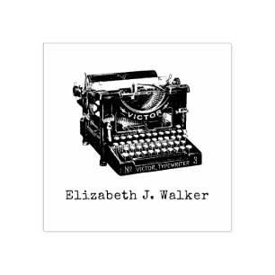 Schreibmaschine Rubber Briefmarke, personalisiert Gummistempel