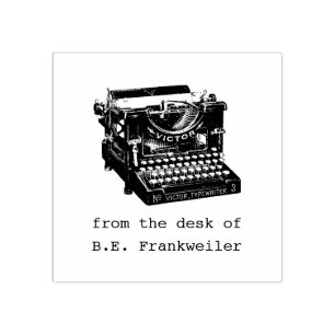 Schreibmaschine Rubber Briefmarke, vom Schreibtisc Gummistempel